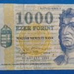 1998-as 1000 Forint vízjeles , fémszálas bankó ropogós papíron UV akt. !!! Ritkább !!!! V+ (L0825) fotó