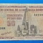 1991-1994 -ig DOMINICAN REPUBLIC - 50 Pesos Oro vízjeles, fémszálas UV aktivitású bankó VG(L0854) fotó