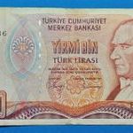 1970 -es TURKEY - 20.000 Türk Lirasi vízjeles, fémszálas UV aktivitású bankó !! F (L0858) fotó