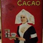 Droste cacao régi antik holland fémdoboz fotó