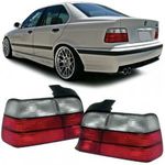 BMW E36 sedan piros fehér burás hátsó lámpa pár fotó