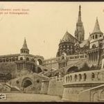 Budapest, Koronázó templomhoz vezető lépcső (megtörve). képeslap, képeslevelezőlap fotó