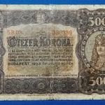 1923 -as 5.000 Korona bankó Magyar Pénzjegynyomda Ritkább !!! VG+ (L0778) fotó