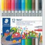 Filctoll készlet, 1-3 mm, kétvégű, kimosható, STAEDTLER "Noris® 320", 12 különböző szín fotó