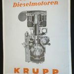 Krupp - dieselmotor prospektus - német nyelvű fotó