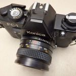 KONICA FC -1 RÉGI FÉNYKÉPEZŐGÉP RETRO HEXANON AR 50 MM OBJEKTÍV fotó