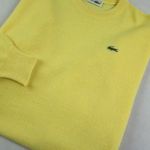 EREDETI LACOSTE (L) ELEGÁNS *NAGYON EXTRA* HOSSZÚ UJJÚ FÉRFI *MINŐSÉGI* VAJSZÍNŰ PULÓVER fotó