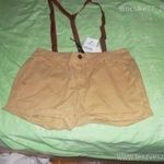 Bershka Khaki Kantáros Vászon Short S-es Új Címkés fotó