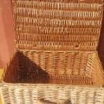 Rattan Wicker fonott kosár láda tároló 51x33x23cm-es fotó