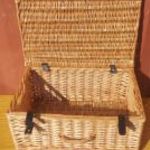 Rattan Wicker fonott kosár láda tároló 52x34x23cm-es szép megkímélt állapotban fotó