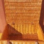 Rattan Wicker fonott kosár láda tároló 52x40x24cm-es szép megkímélt állapotban fotó