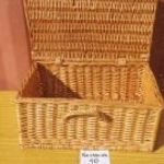 Rattan Wicker fonott kosár láda tároló 52x34x23cm-es fotó