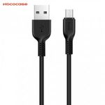 Hoco X20_MICRO_1M_B HOCO X20 adatátvitel adatkábel és töltő (microUSB, 1m, törésgátló, gyorstölté... fotó