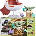 5-6cm-es Star Wars Baby Yoda figura bölcs?vel, takaróval, békával, sütivel és polippal - Mandalorian fotó