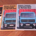 Mercedes teherautók 3 db eredeti, prospektus. Prospektus szett 708 fotó