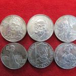 FESTŐK SOR 6 x 200 FORINT 1976, 1977, EZÜST: 168g; BU, oxidfolt, mikrokarc fotó