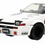 JADA TOYS Aggretsuko 1986 Toyota Trueno AE86 Kész modell Személygépkocsi modell fotó