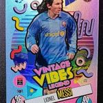 Új! Lionel Messi Barcelona Vintage Vibes Legend focis kártya Match Attax 2025 fotó