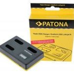 PATONA USB hármas töltő f. Sony NP-BX1 BX BX1 NP-BX1 Cybershot DSC HX300 DSC HX50V DSC RX1 incl. ... fotó