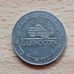 Casino Coin gaming token USA 1990 - kaszinó játékgép zseton tantusz bárca érme fotó