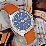 Igazi ritkaság!Gyönyörű retro acélautomta Seiko Actus SS óra 1971-ből szép bőr szíjjal fotó