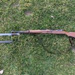 Spanyol Toledo bajonett falcata pengés M1943 Mauser La coruna hüvellyel fotó