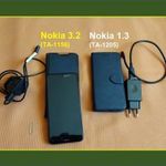 2 db Nokia (3.2 és 1.3) okos telefon csak együtt fotó