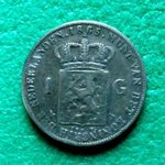 1 GULDEN 1865 HOLLAND EZÜSTPÉNZ fotó