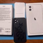 APPLE IPHONE 11 DOBOZ + HÁTLAPTOK - IPHONE 11 WHITE 64 GB + HÁTLAPTOK PILLANGÓS fotó