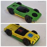 HOT WHEELS FLIPPERS - PICKUP-VERSENYAUTÓ KOMBÓ, KÉTOLDALAS KISAUTÓ, 1990 !!! fotó