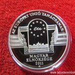 AZ EU TANÁCSÁNAK MAGYAR ELNÖKSÉGE 3000 FORINT 2011, EZÜST: 10g; PP fotó