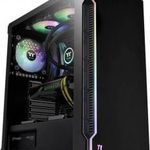 Thermaltake H200 TG RGB Midi torony Számítógép ház Fekete Beépített világítás, 1 előre telepített... fotó