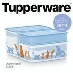 Tupperware állatos mindennapi szögletes tároló szett 3db ÚJ új kollekció fotó