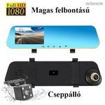 Visszapillantó tükörbe épített DVR eseményrögzítő és tolatókamera BGS106/ GZ-14356 fotó