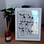 Skandináv IKEA stílus kép minimalista fali asztali dekoráció aranyos szarvas 27 x 21 cm fotó