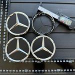 Új Mercedes 4db 75mm Alufelni Felni Közép Kupak Felniközép Felnikupak Embléma Sapka Por B66470202 fotó