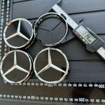 Új Mercedes 4db 75mm Alufelni Felni Közép Kupak Felniközép Felnikupak Embléma Sapka fek B66470202 fotó