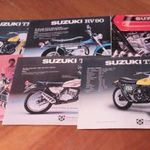 Suzuki motorkerékpárok 6 db eredeti, gyári prospektus. Prospektus szett 701 fotó