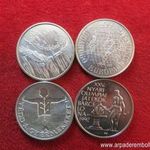 4db MNB EMLÉK 500 FORINT 1988, 1989, EGYBEN ELADÓ! EZÜST: 112g; BU, nagyon enyhe oxidfol fotó