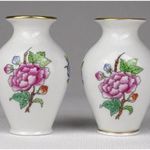 1S050 Eton mintás Herendi porcelán váza ibolyaváza pár 6.5 cm fotó