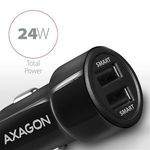 Axagon PWC-5V5 2.4A + 2.4A fekete autós töltő fotó