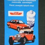 Kártyanaptár, ÁFOR benzinkutak motor olaj, grafikai rajzos, veterán autó, 1982 (1) fotó