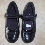 33-as Clarks fekete ünneplős alkalmi bőr balerina cipő lány fotó