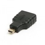 HDMI átalakitó adapter, HDMI->Micro HDMI, aranyozott csatlakozó, fekete fotó