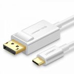 Ugreen egyirányú USB Type C to Display Port 4K 1.5m adapter kábel fehér (MM139) fotó