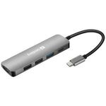 SANDBERG USB-C tartozék, USB-C Dock HDMI+3xUSB+PD 100W (136-32) fotó