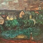 Fenyő Andor (1904 - 1971) Balaton Tihany c. festménye 85x65cm Eredeti Garanciával ! fotó