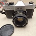 YASHICA TL ELECTRO FÉNYKÉPEZŐGÉP YASHINON DS 50 MM OBJEKTÍVVEL RETRO RÉGI FILMES fotó