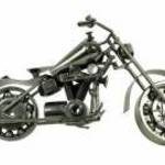 Industrial fém chopper motorkerékpár makett csapágy kerekekkel asztali dekoráció 12, 5x26x13, 5cm - AR fotó