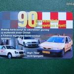 90 éves a Főtaxi. Kártyanaptár 2005. Skoda Octavia, Mercédes, Nissan gépkocsi, autó, személyautó. fotó